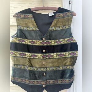 Vintage Velvet White Stag Vest